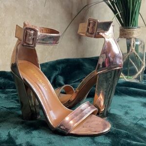 Rose GOLD METALLIC HEELS